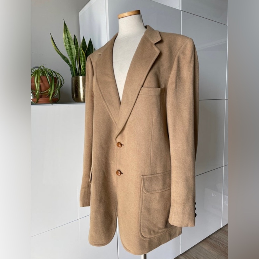 Vintage Camel Hair Blazer Vintage Menswear Suit Jacket Big and Tall